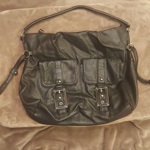 Black Faux Leather Purse